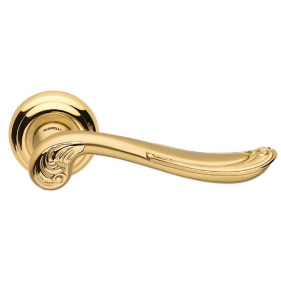 Mandelli Lord Door Handle on a Rose