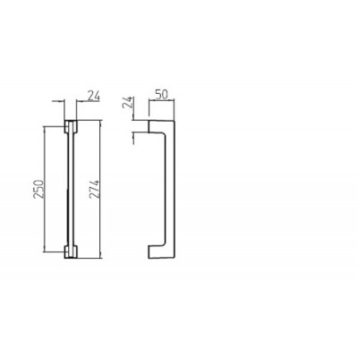 Mandelli 1035 Modern Italian Pull Handle