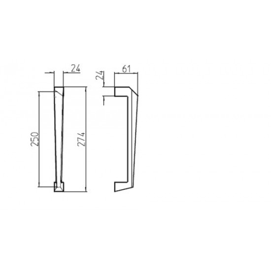 Mandelli 1255 Modern Italian Pull Handle