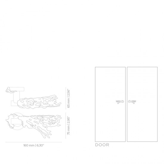 PullCast Ocean Collection - Toile OC2024 Door Lever Handle on a Rose