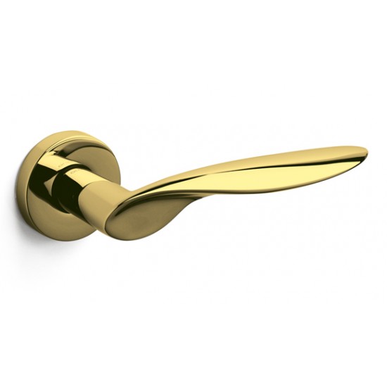 Olivari Wind Door Handle on a Round Rose 