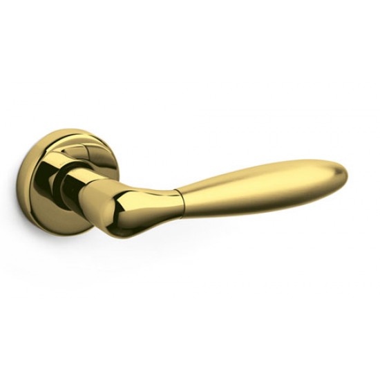 Olivari Comet Door Handle on a Round Rose 