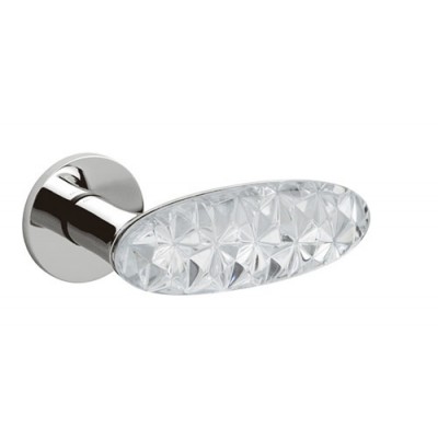 Olivari Crystal Diamond Door Handle on a Round Rose 