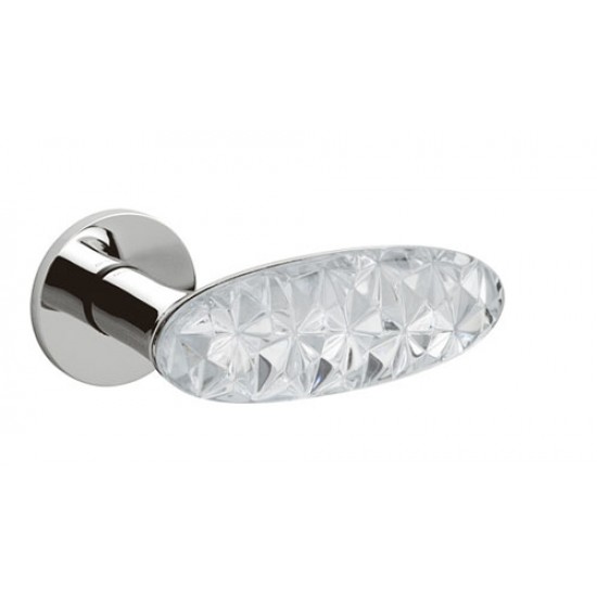 Olivari Crystal Diamond Door Handle on a Round Rose 