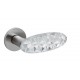 Olivari Crystal Diamond Door Handle on a Round Rose 