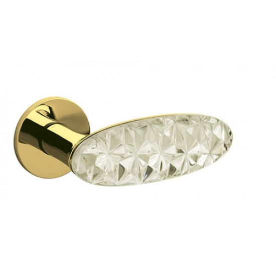 Olivari Crystal Diamond Door Handle on a Round Rose 