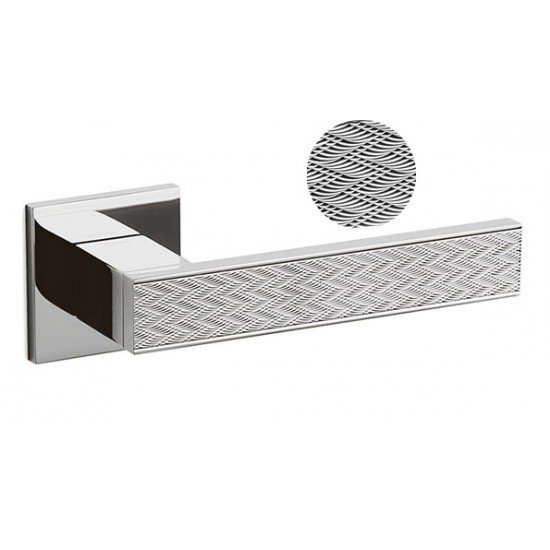 Olivari Diana Chevron Door Handle on a Square Rose 