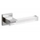 Olivari Ice Cube Glass Door Handle on a Square Rose