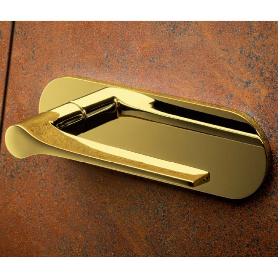 Olivari Lama L Door Handle on a Slim Round Rose 