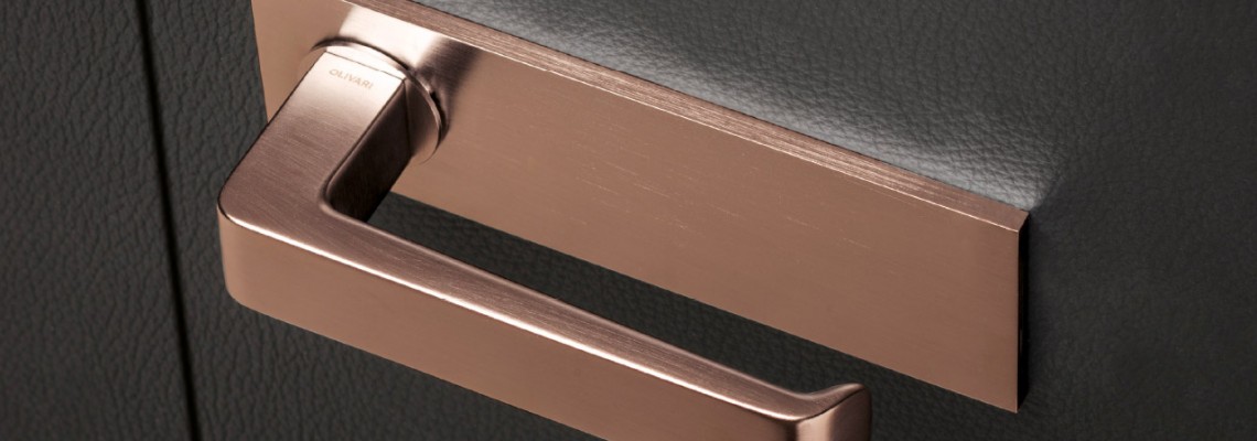 Olivari Italian Luxury Door Handles on Horizontal Backplates