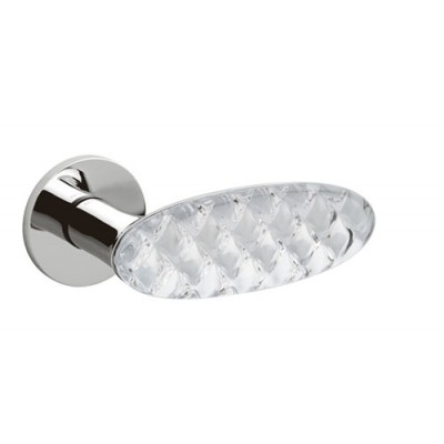 Olivari Crystal Royal Door Handle on a Round Rose 