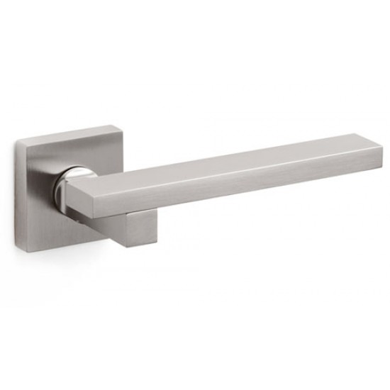 Olivari Space Q Door Handle on a Square Rose