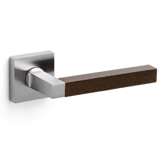 Olivari Time Q Door Handle on a Square Rose