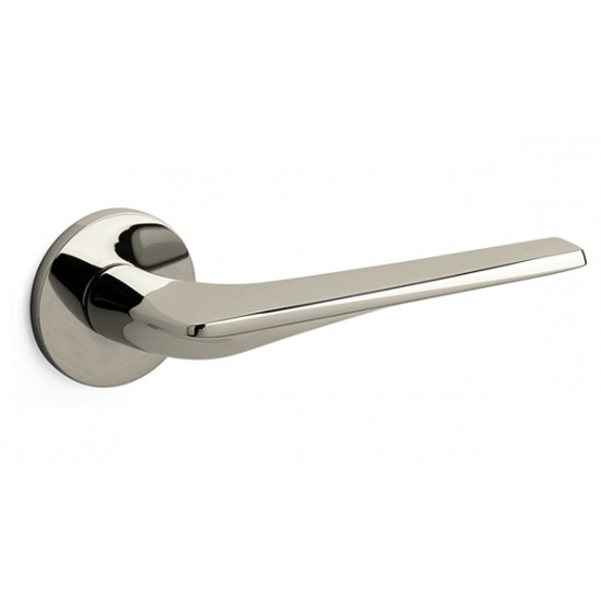 Olivari Twist Door Handle on a Round Rose 