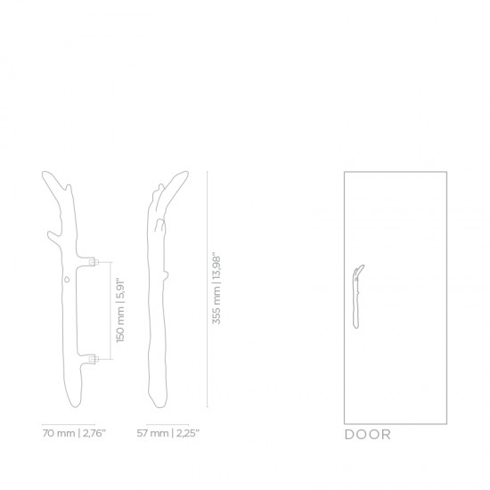 PullCast Earth Collection - Twig EA1047 Door Pull Handle