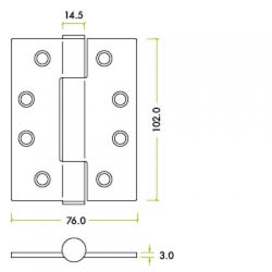 Vier Grade 14 Concealed Knuckle Hinge - Sold in Pairs