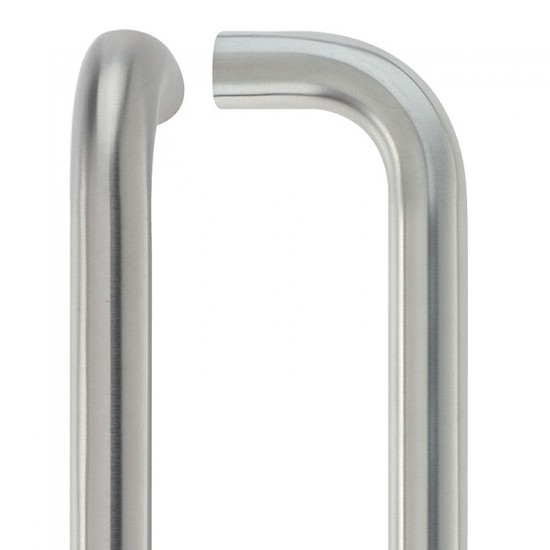 D Shaped Pull Handle Polished Stainless Steel Bolt Through