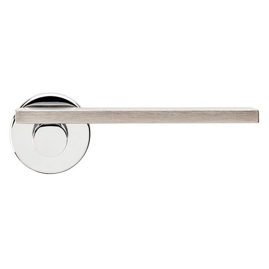 Minima Lever Handle on Round Rose by DND Martinelli