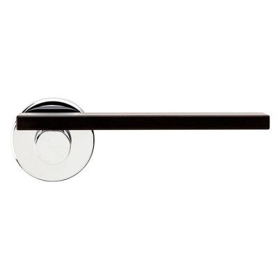 Minima Lever Handle on Round Rose by DND Martinelli