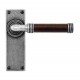 Finesse Design Jarrow Range Latch Door Handle on a Back Plate in Pewter