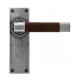 Finesse Design Jedburgh Range Latch Door Handle on a Back Plate in Pewter