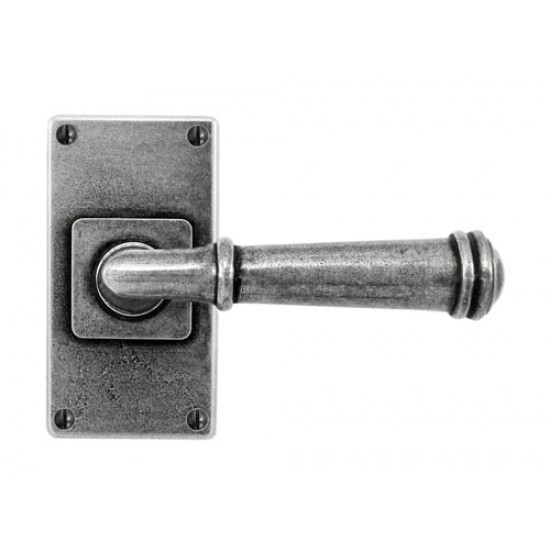 Finesse Design Durham Range Door Handle on a Jesmond Short Back Plate in Pewter