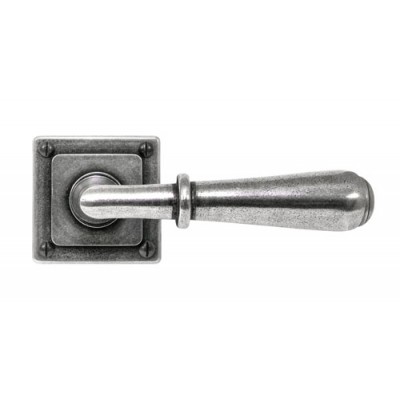 Finesse Design Fenwick Range Jesmond Latch Door Handle on a Square Rose in Pewter