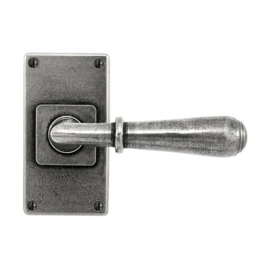 Finesse Design Fenwick Range Jesmond Latch Door Handle on a Short Back Plate in Pewter