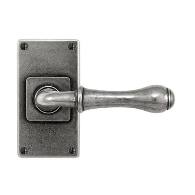 Finesse Design Derwent Jesmond Range Door Handle on a Short Back Plate in Pewter