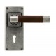 Finesse Design Jedburgh Range Lock Door Handle on a Back Plate in Pewter