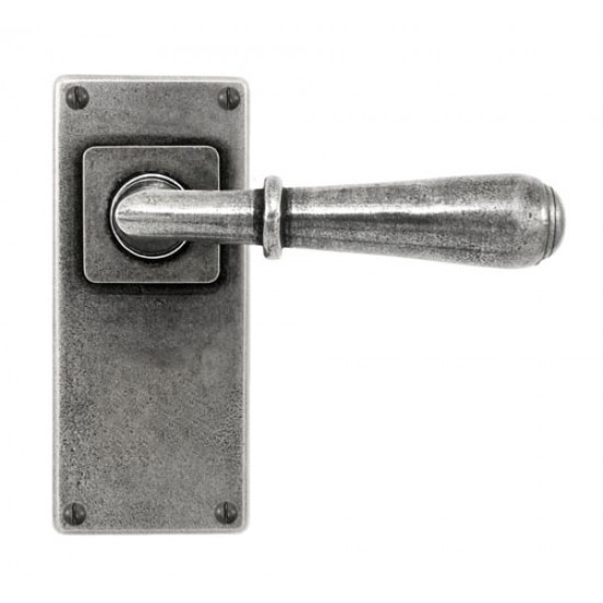 Finesse Design Fenwick Range Jesmond Latch Door Handle on a Back Plate in Pewter