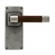 Finesse Design Jedburgh Range Latch Door Handle on a Back Plate in Pewter