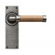 Finesse Design Milton Range Latch Door Handle on a Back Plate in Pewter