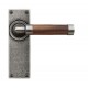 Finesse Design Milton Range Latch Door Handle on a Back Plate in Pewter