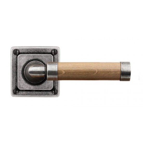 Finesse Design Milton Range Door Handle on a Square Rose in Pewter