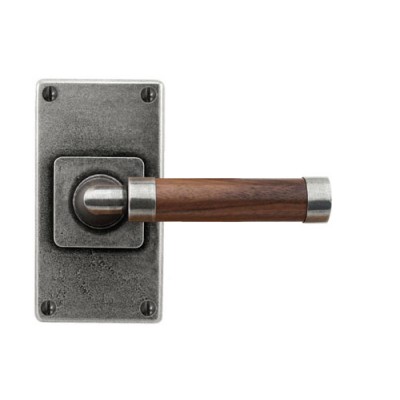 Finesse Design Milton Range Door Handle on a Small Back Plate in Pewter