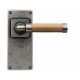 Finesse Design Milton Range Latch Door Handle on a Back Plate in Pewter