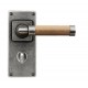 Finesse Design Milton Range Bathroom Door Handle on a Back Plate in Pewter