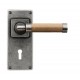 Finesse Design Milton Range Lock Door Handle on a Back Plate in Pewter