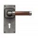 Finesse Design Milton Range Lock Door Handle on a Back Plate in Pewter