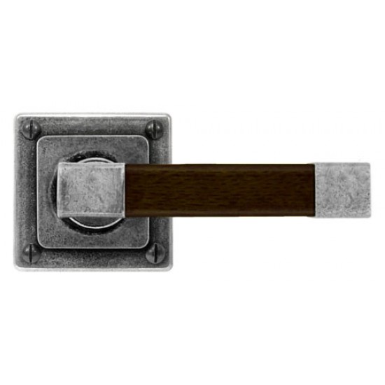 Finesse Design Eden Range Door Handle on a Square Rose in Pewter