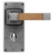 Finesse Design Eden Range Bathroom Door Handle on a Back Plate in Pewter