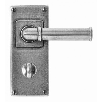 Finesse Design Wexford Range Bathroom Door Handle on a Back Plate in Pewter