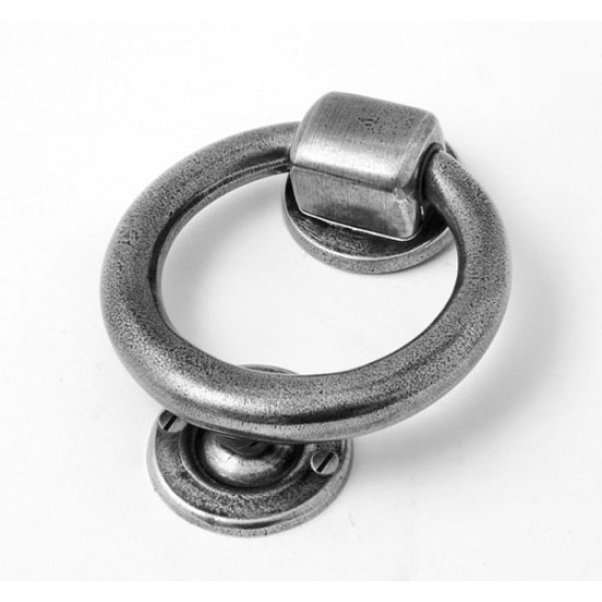 Finesse Design Round Front Door Knocker in Pewter