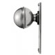 Finesse Design Beamish Range Door Knob on a Lock / Key Hole Back Plate in Pewter