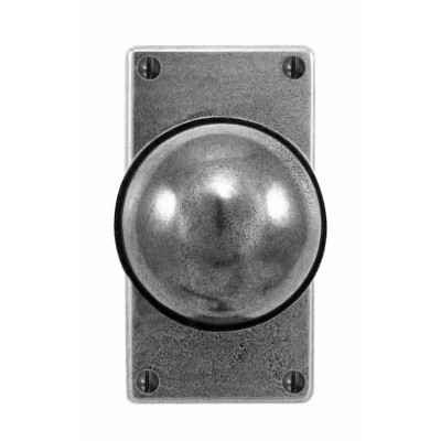 Finesse Design Beamish Range Door Knob on a Jesmond Short Back Plate in Pewter