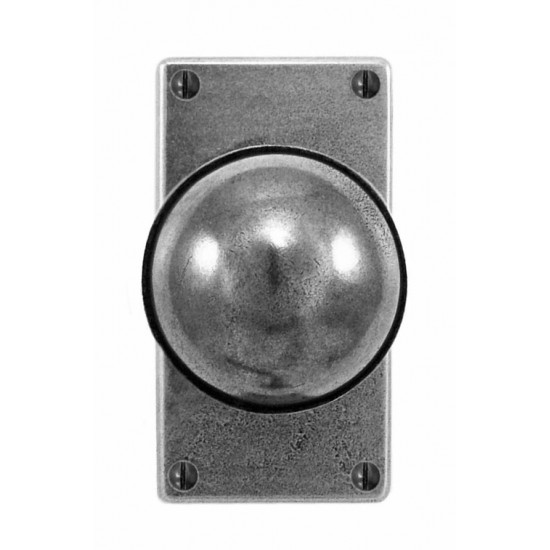 Finesse Design Beamish Range Door Knob on a Jesmond Short Back Plate in Pewter