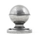 Finesse Design Pelton Range Door Knob on a Round Rose in Pewter