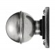 Finesse Design Pelton Range Door Knob on a Square Jesmond Rose in Pewter