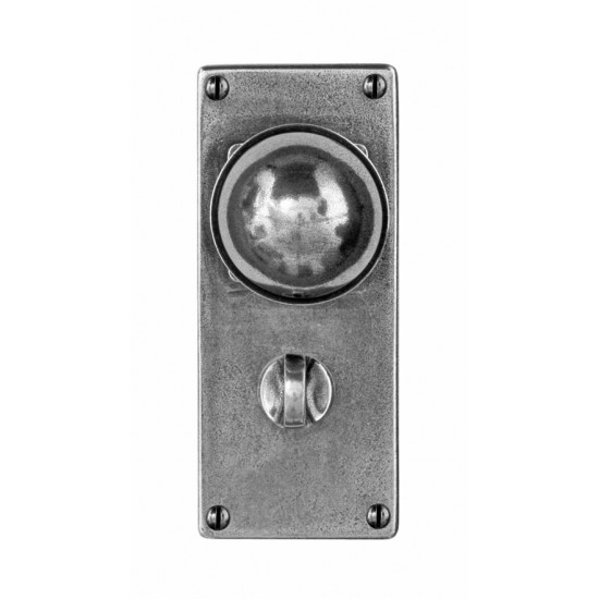 Finesse Design Pelton Range Door Knob on a Jesmond Back Plate in Pewter